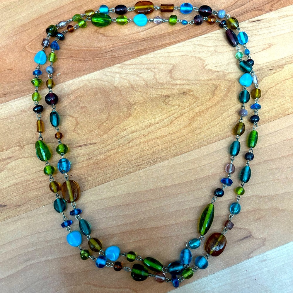 2000’s Long Glass Bead Necklace